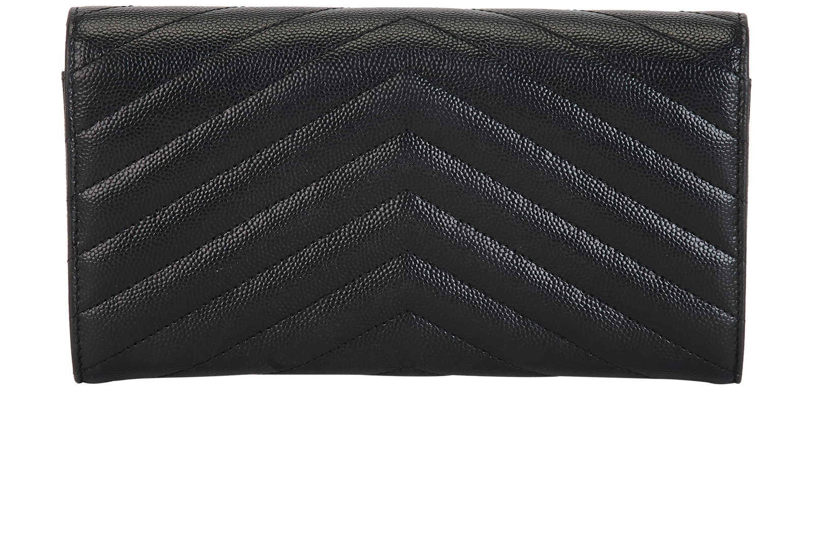 Saint Laurent Monogram Large Flap Wallet, &pound;350, Accessories, Black, Leather, Back view